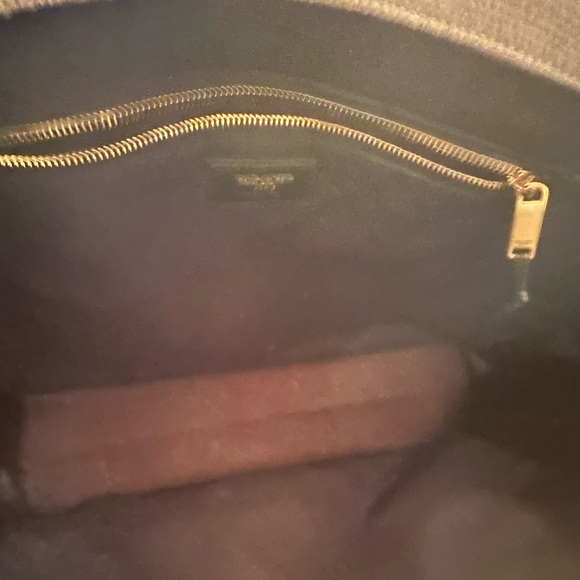 Authentic Saint Laurent Large River Gauche Natural Linen And Calfskin Tote. - Picture 5 of 7